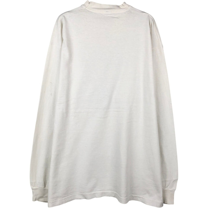 90'S Long-Sleeve T-Shirt, Men's Size XL (Equivalent), Vintage unclear white type Vintage Second Hand