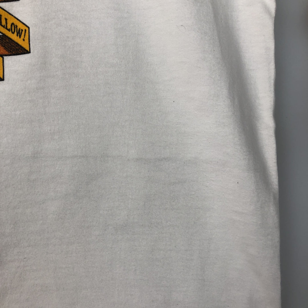 80'S ALORE Advertising Long-Sleeve T-Shirt, Made in USA, Men's Size L (Equivalent), Vintage cotton white type Vintage Second Hand