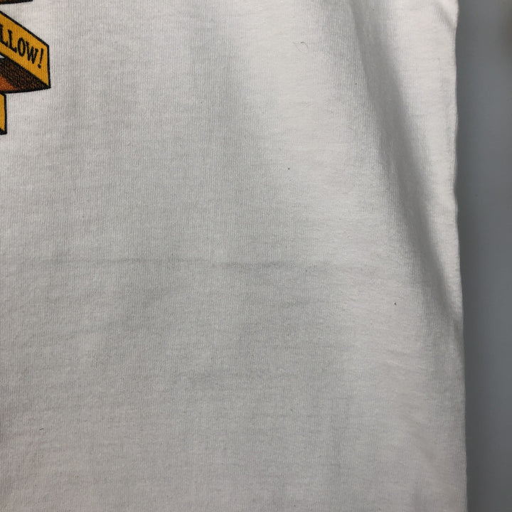 80'S ALORE Advertising Long-Sleeve T-Shirt, Made in USA, Men's Size L (Equivalent), Vintage cotton white type Vintage Second Hand