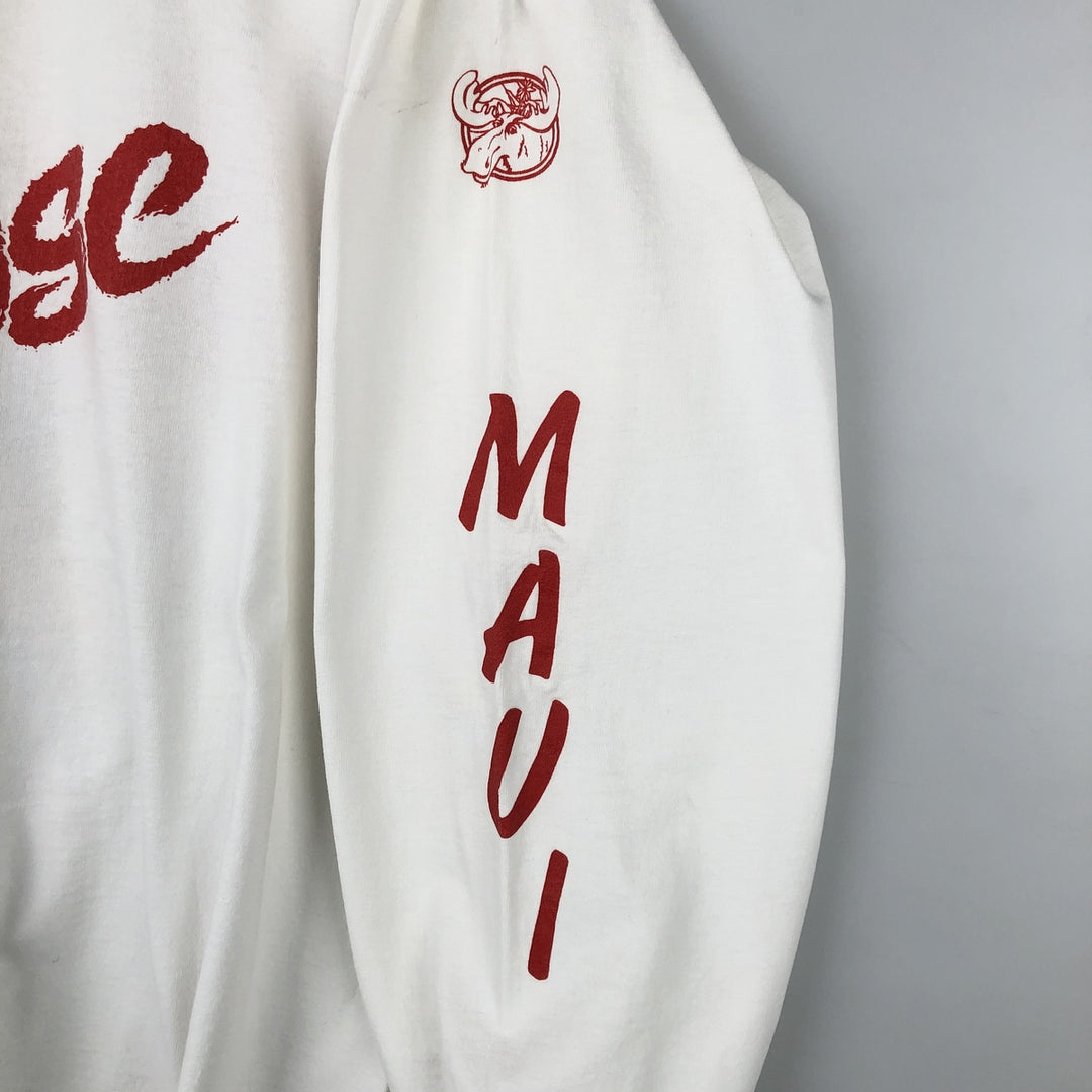 90'S Anvil Long Sleeve T-Shirt, Made in USA, Men's L Size, Vintage cotton white type Vintage Second Hand