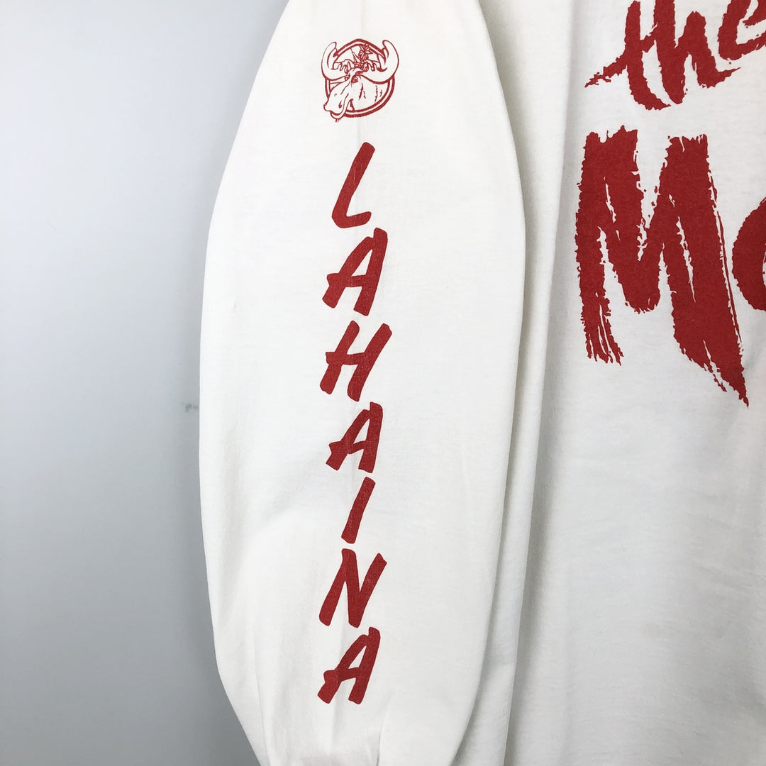 90'S Anvil Long Sleeve T-Shirt, Made in USA, Men's L Size, Vintage cotton white type Vintage Second Hand