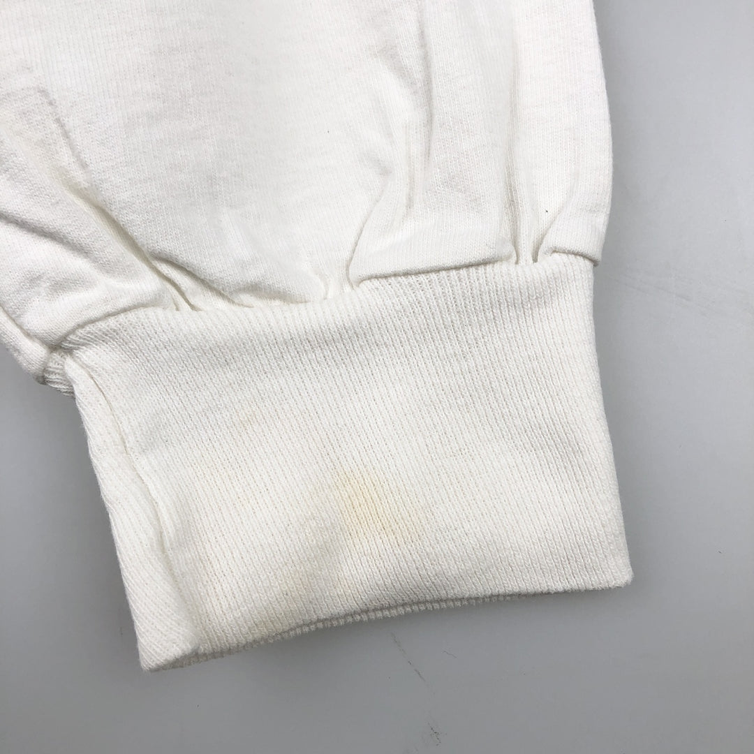 90'S Anvil Long Sleeve T-Shirt, Made in USA, Men's L Size, Vintage cotton white type Vintage Second Hand