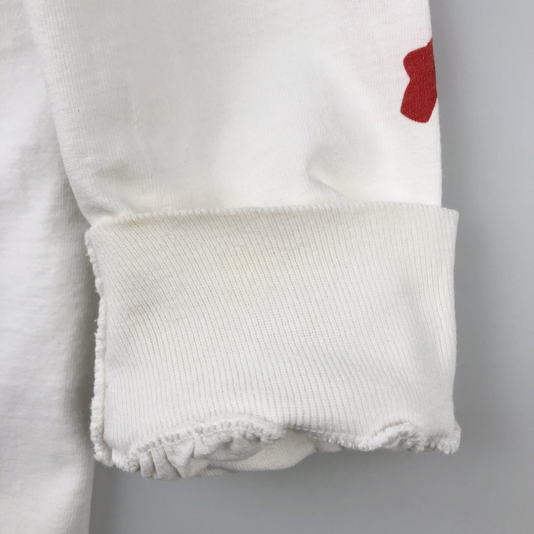 90'S Anvil Long Sleeve T-Shirt, Made in USA, Men's L Size, Vintage cotton white type Vintage Second Hand