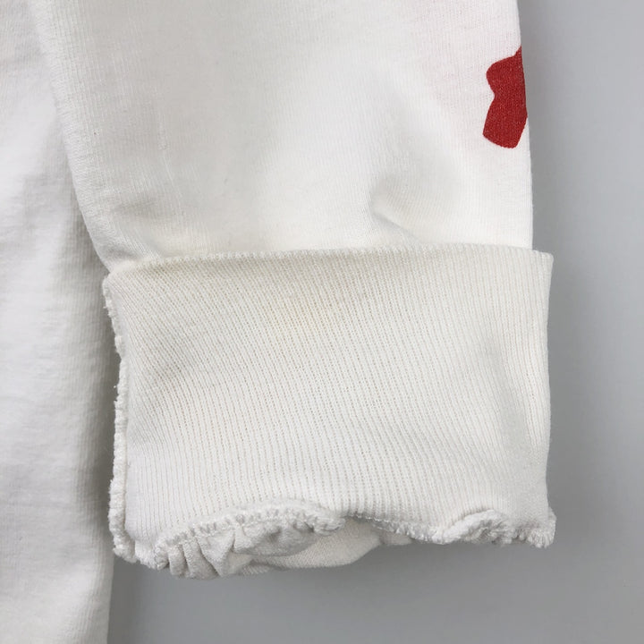90'S Anvil Long Sleeve T-Shirt, Made in USA, Men's L Size, Vintage cotton white type Vintage Second Hand