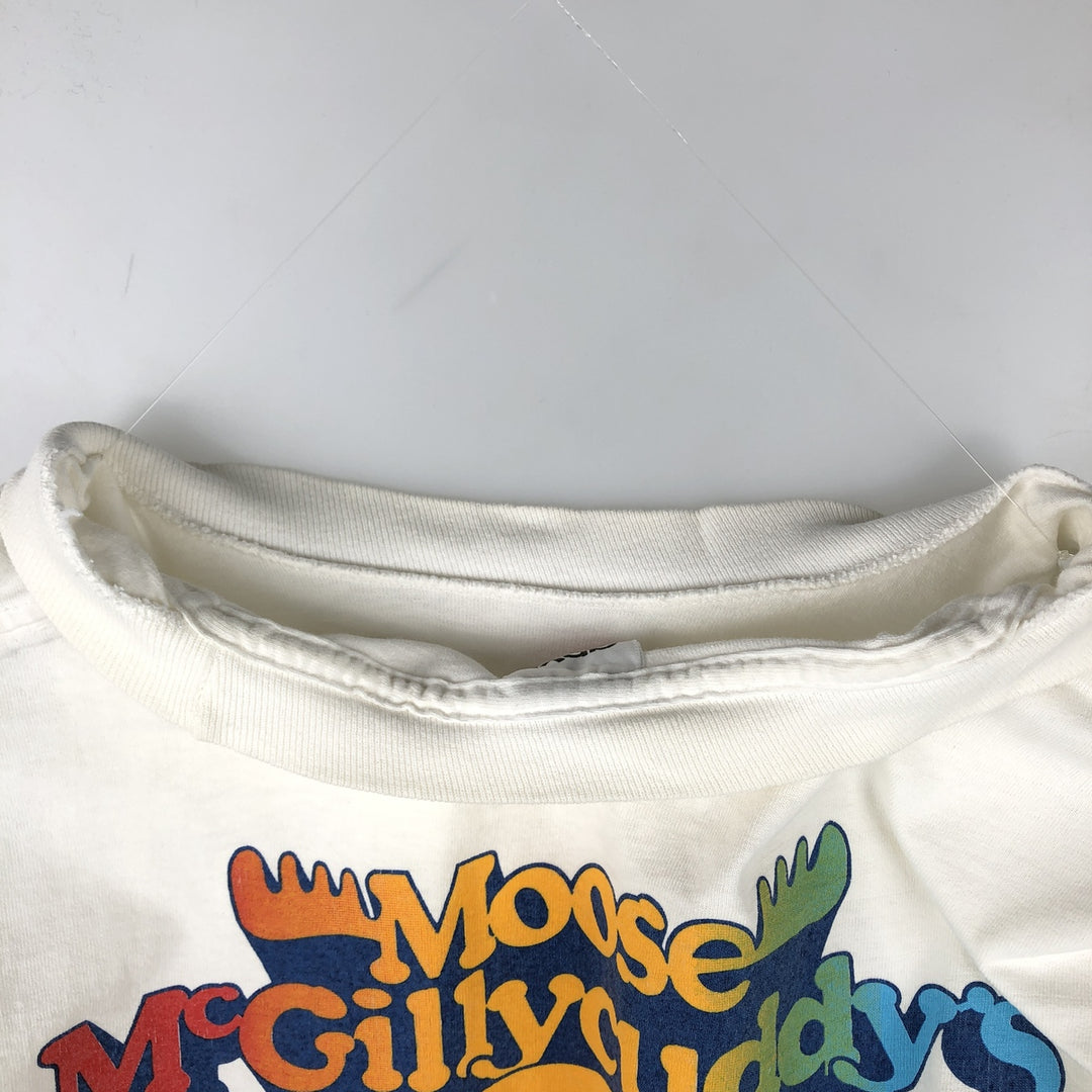 90'S Anvil Long Sleeve T-Shirt, Made in USA, Men's L Size, Vintage cotton white type Vintage Second Hand