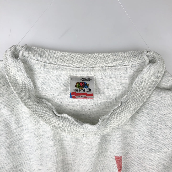 90'S Fruit of the Loom Long Sleeve T-Shirt, Made in USA, Men's Size L, Vintage cotton white type Vintage Second Hand