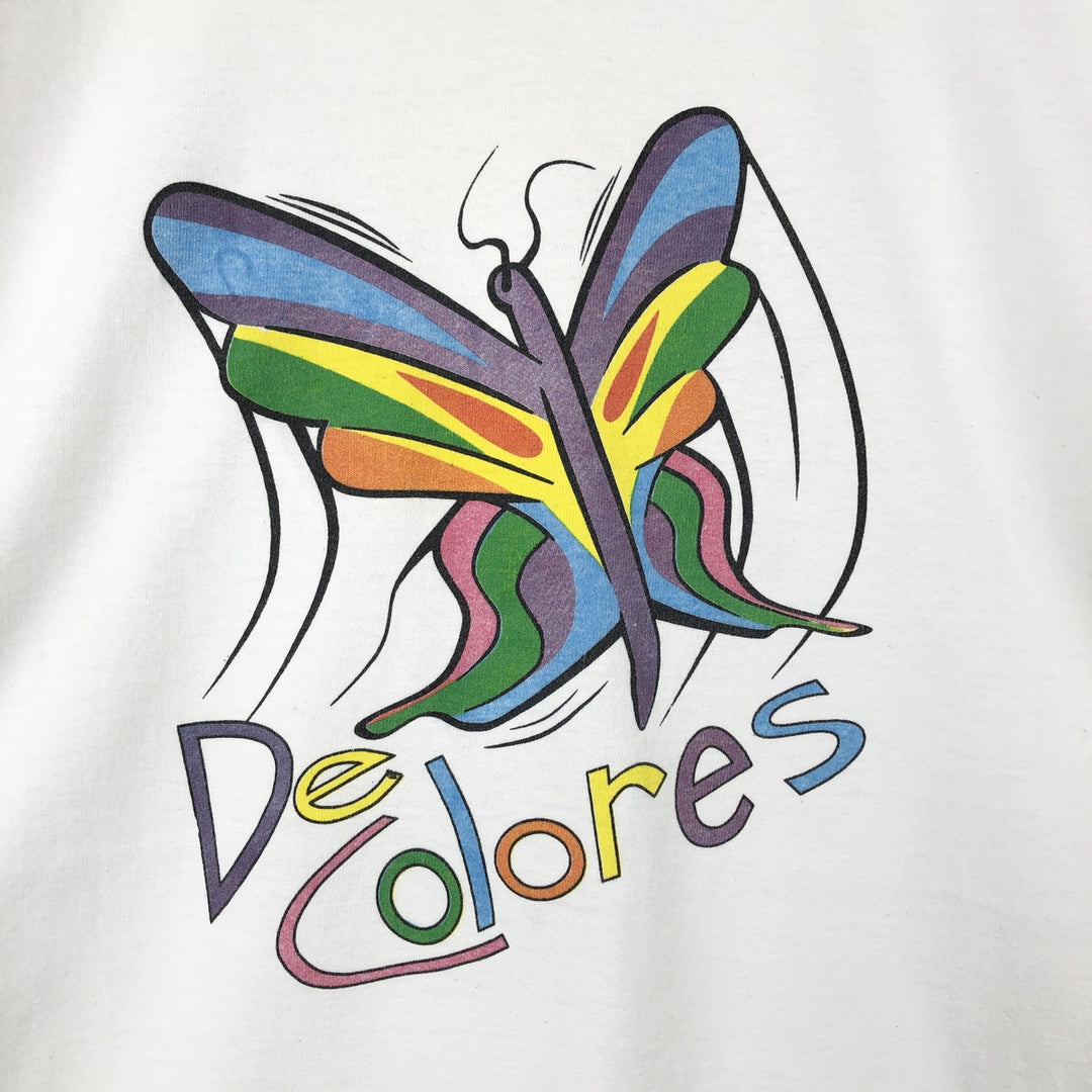 90'S Fruit of the Loom Long-Sleeve T-Shirt, Men's Size L (Equivalent), Vintage cotton white type Vintage Second Hand