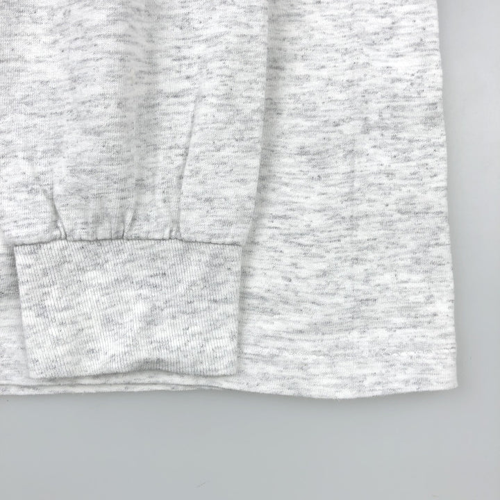 90'S Oneita POWER-T Long Sleeve T-Shirt, Made in USA, Men's Size XL, Vintage cotton pale white type Vintage Second Hand