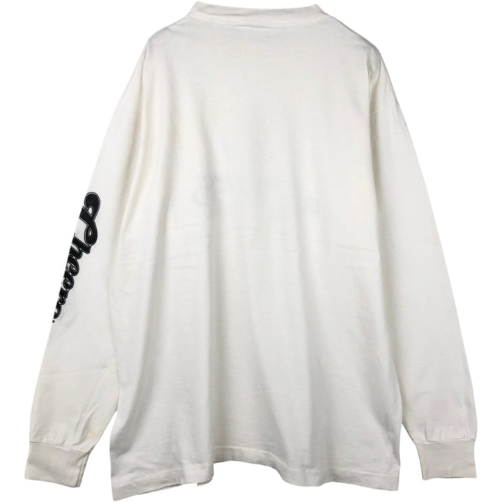 80'S Long-Sleeve T-Shirt, Men's Size XL (Equivalent), Vintage unclear white type Vintage Second Hand