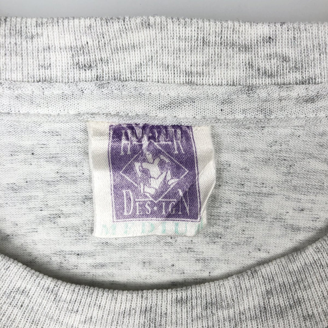 90'S HUMEUR DESIGN Long-Sleeve T-Shirt, Made in Canada, Men's Size M (approx.), Vintage cotton pale white type Vintage Second Hand