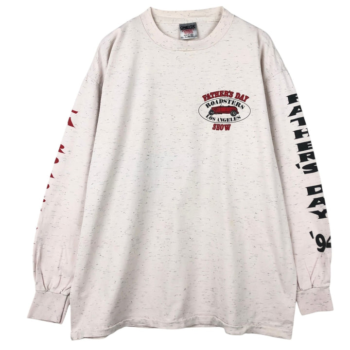 90'S Oneita POWER-T Long Sleeve T-Shirt, Made in USA, Men's Size XL, Vintage cotton white type Vintage Second Hand