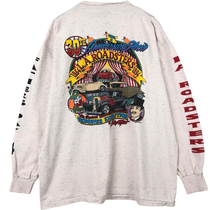 90'S Oneita POWER-T Long Sleeve T-Shirt, Made in USA, Men's Size XL, Vintage cotton white type Vintage Second Hand