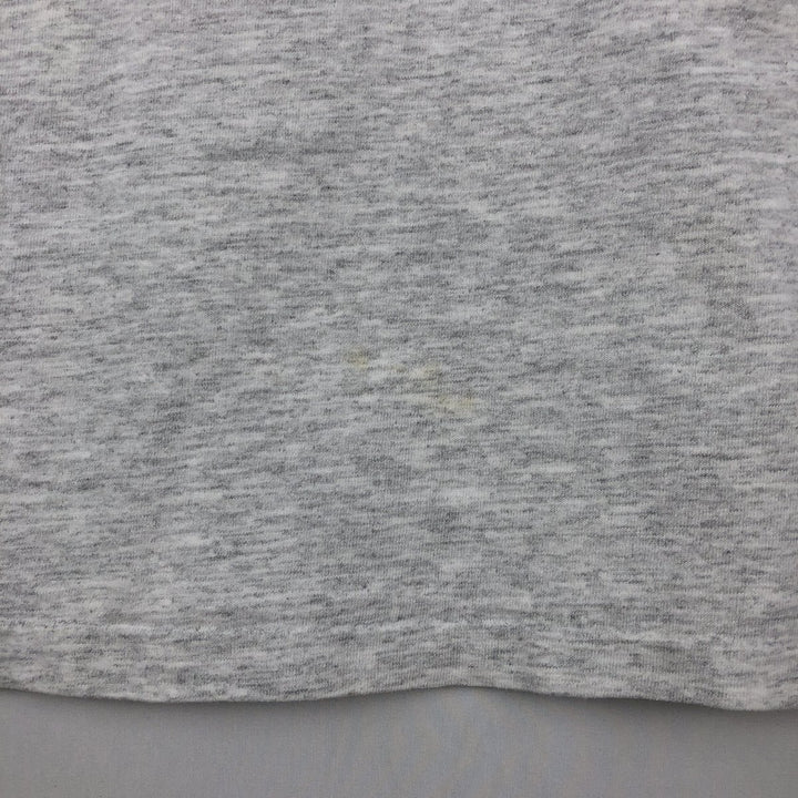 80'S Disney Mickey Mouse Hooded Character Print Long-Sleeve T-Shirt, Made in USA, Men's Size L (Equivalent), Vintage cotton pale white type Vintage Second Hand
