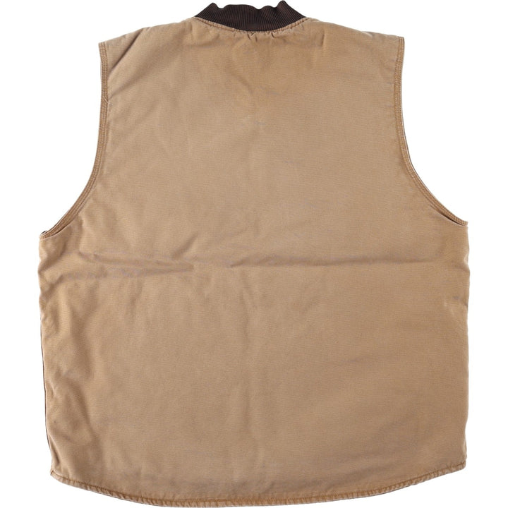 BERNE Padded Duck Vest, Men's Size XL cotton Beige type Vintage Second Hand