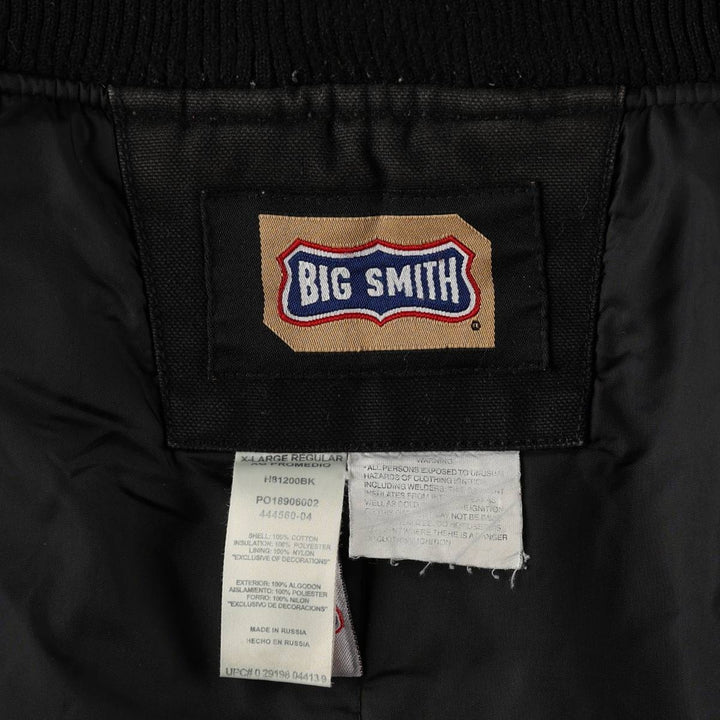 Big Smith padded duck vest, made in Russia, men's size XL equivalent. cotton black type Vintage Second Hand