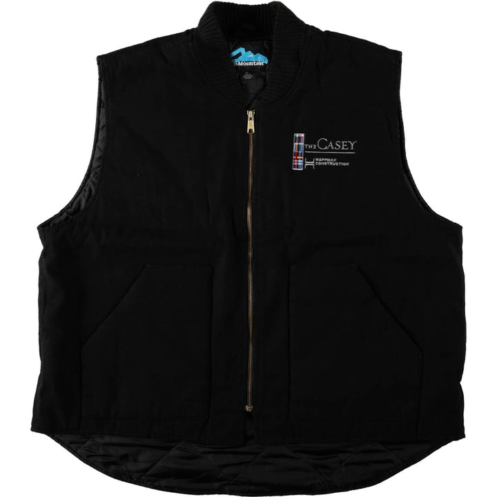 Tri-Montain Padded Duck Vest, Men's XL (approx.) cotton black type Vintage Second Hand