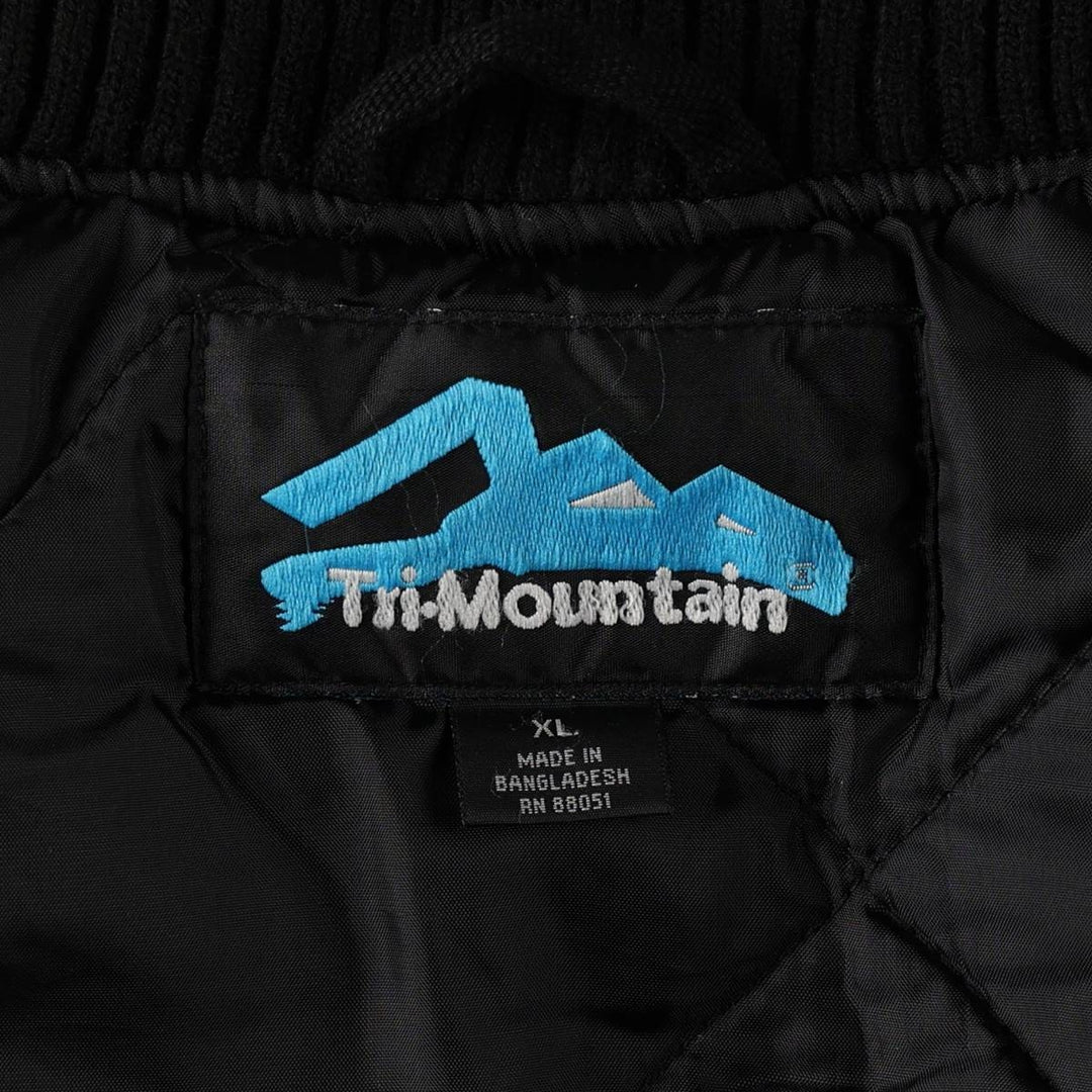 Tri-Montain Padded Duck Vest, Men's XL (approx.) cotton black type Vintage Second Hand