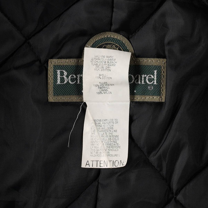 1990'S Berne Apparel Padded Duck Vest, Men's Size L (approx.), Vintage cotton black type Vintage Second Hand