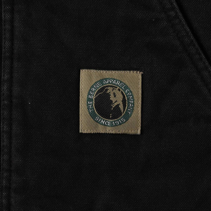 1990'S Berne Apparel Padded Duck Vest, Men's Size L (approx.), Vintage cotton black type Vintage Second Hand
