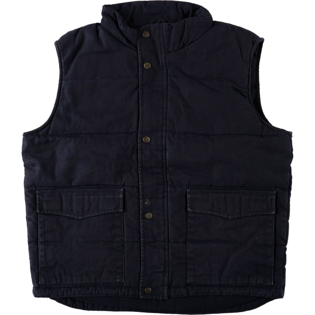 Dakota Duck Vest with Padded Lining, Men's Size L cotton navy blue type Vintage Second Hand