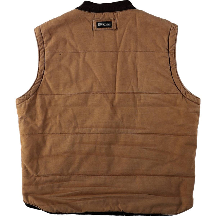 Dakota Duck Vest with Padded Lining, Men's Size L cotton beige type brown Vintage Second Hand