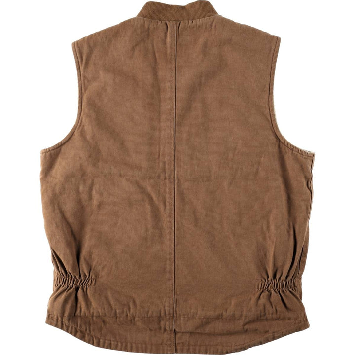 Key POLAR KING Duck Vest, Men's Size L (approx.) cotton brown type Vintage Second Hand