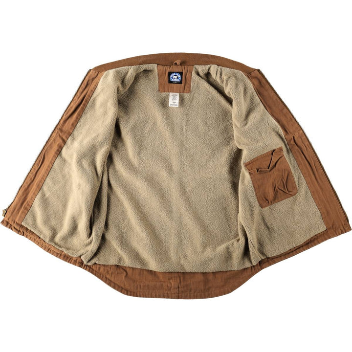 Key POLAR KING Duck Vest, Men's Size L (approx.) cotton brown type Vintage Second Hand