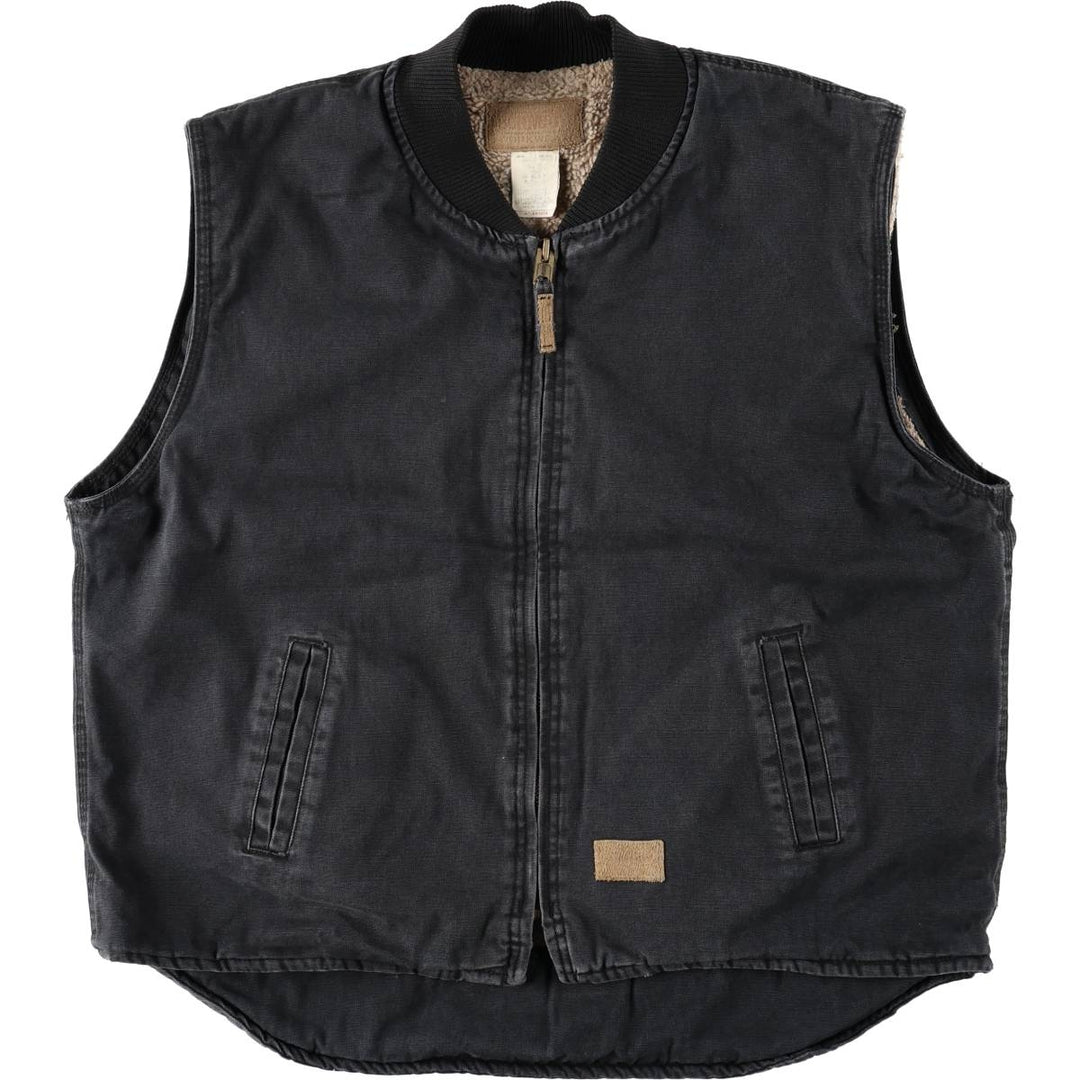 Duck vest, men's size XL cotton black type Vintage Second Hand