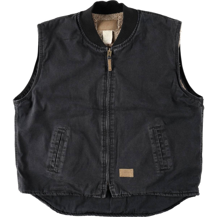 Duck vest, men's size XL cotton black type Vintage Second Hand