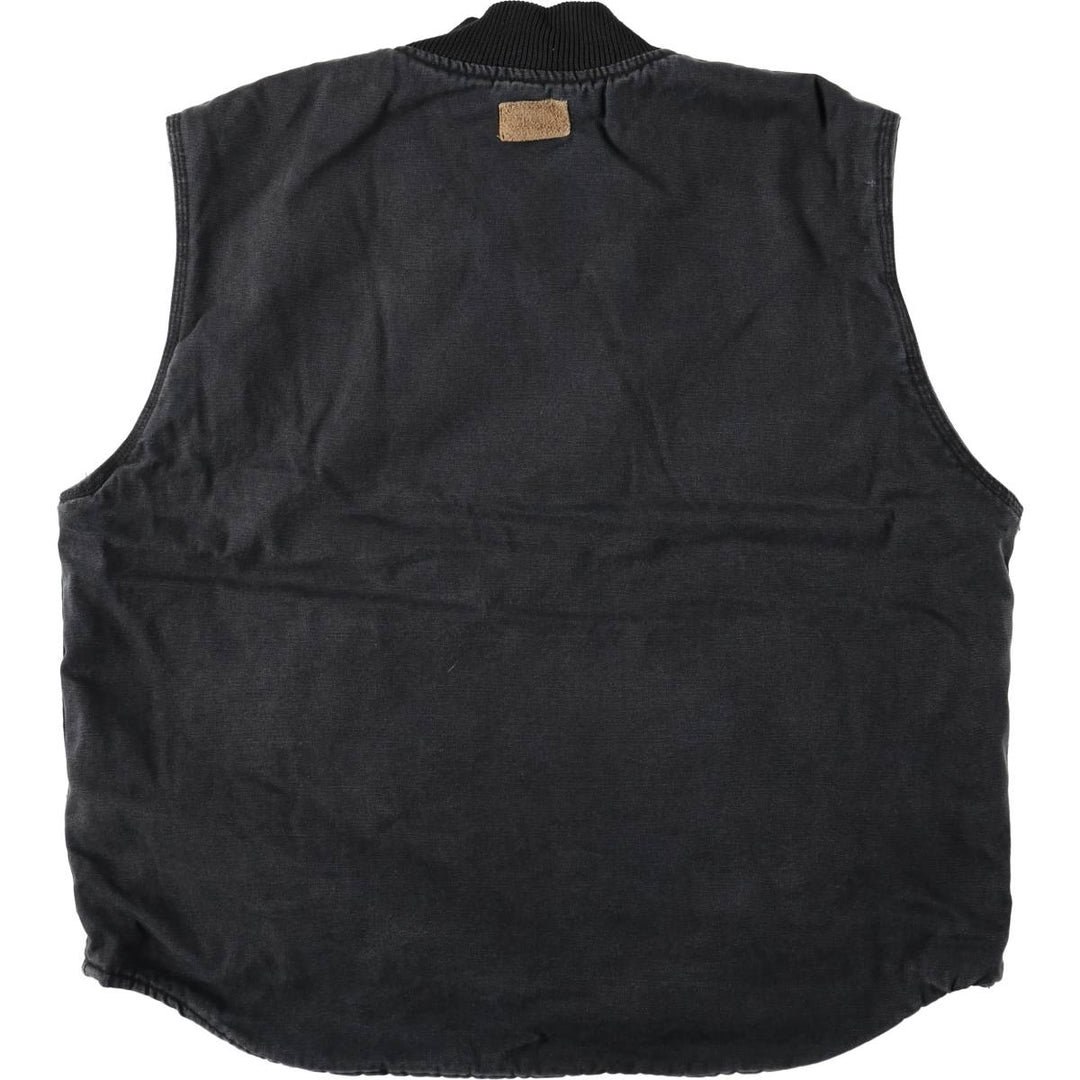 Duck vest, men's size XL cotton black type Vintage Second Hand