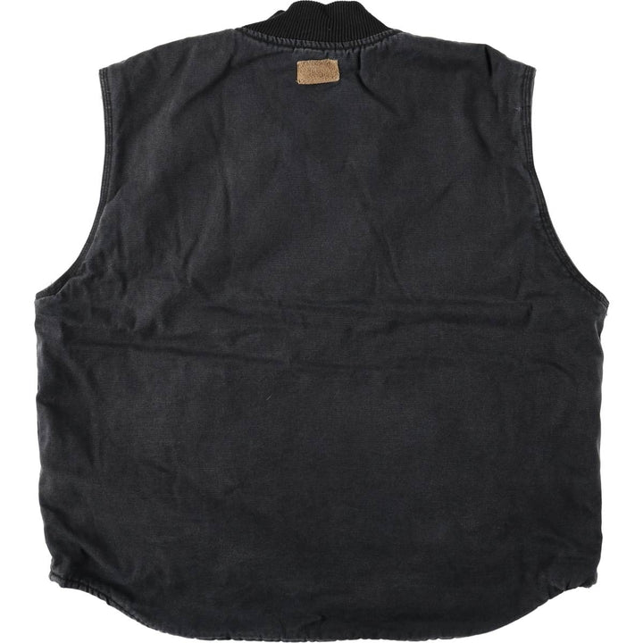 Duck vest, men's size XL cotton black type Vintage Second Hand