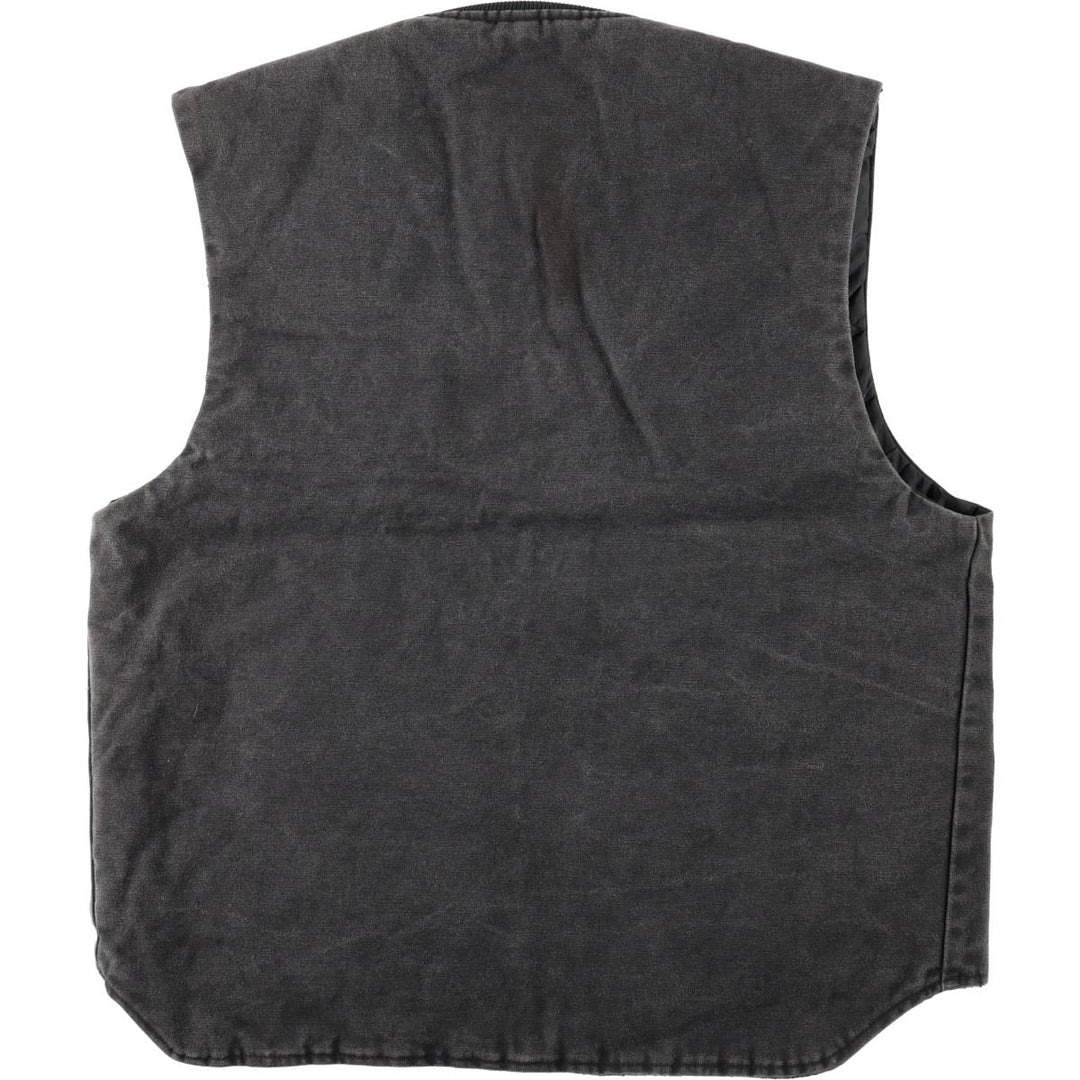 1990'S Berne Apparel Padded Duck Vest, Men's Size L (approx.), Vintage cotton Charcoal Vintage Second Hand