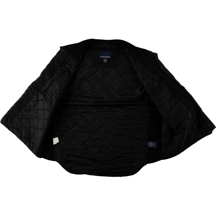 LANDMARK Padded Duck Vest, Men's Size XL (approx.) cotton black type Vintage Second Hand