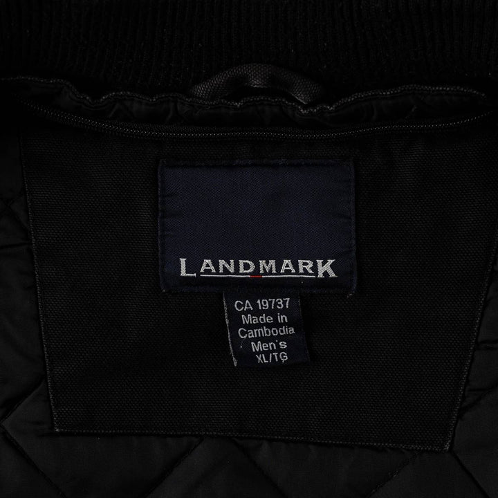 LANDMARK Padded Duck Vest, Men's Size XL (approx.) cotton black type Vintage Second Hand