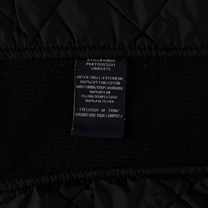 LANDMARK Padded Duck Vest, Men's Size XL (approx.) cotton black type Vintage Second Hand