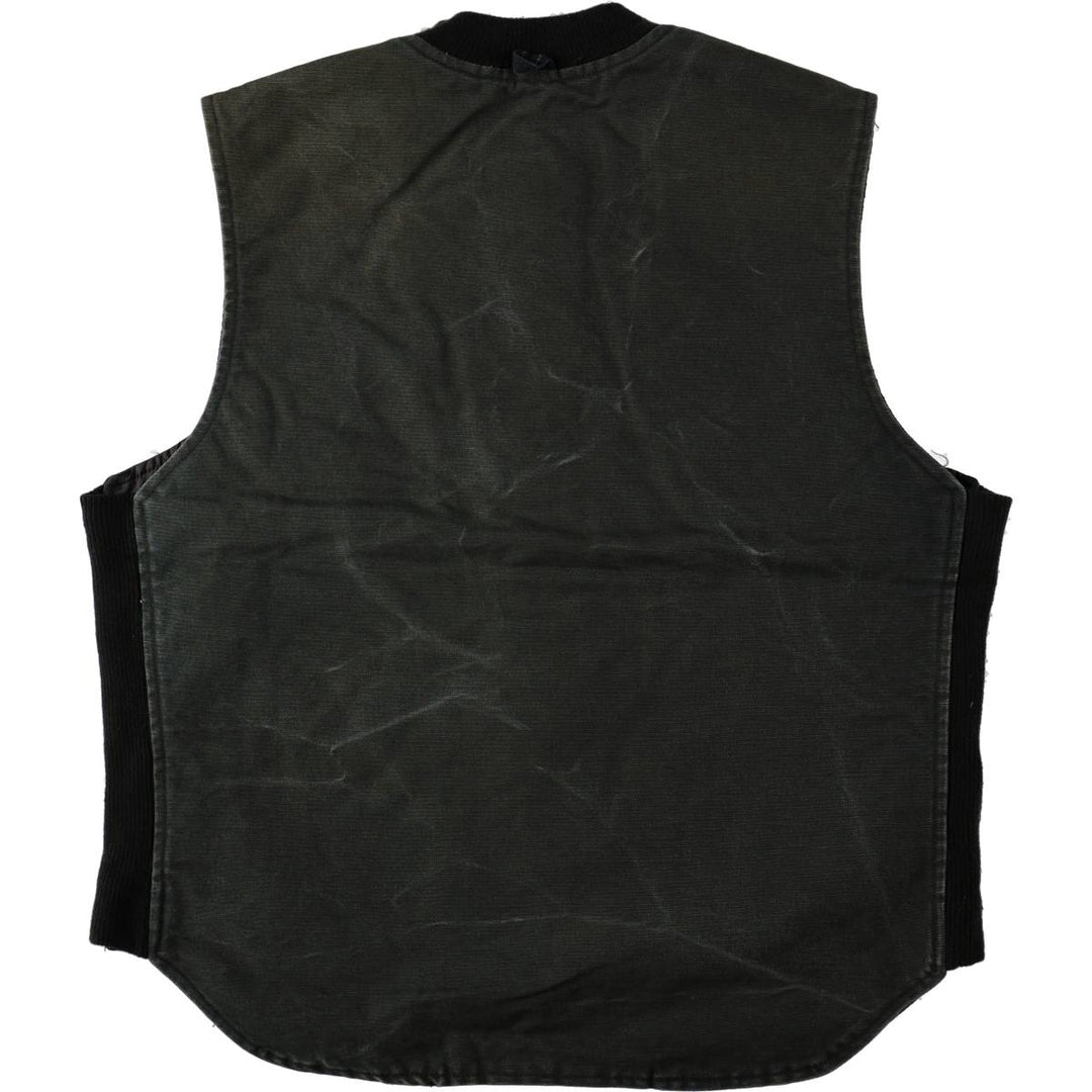 TOUGH DUCK Padded Duck Vest, Men's XL (approx.) cotton Khaki type Vintage Second Hand