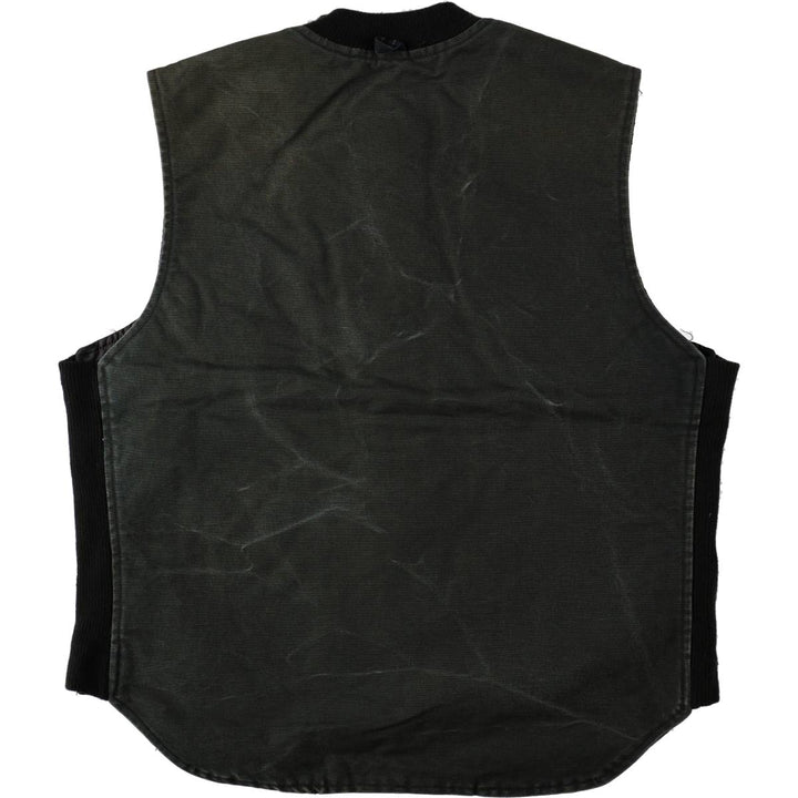 TOUGH DUCK Padded Duck Vest, Men's XL (approx.) cotton Khaki type Vintage Second Hand
