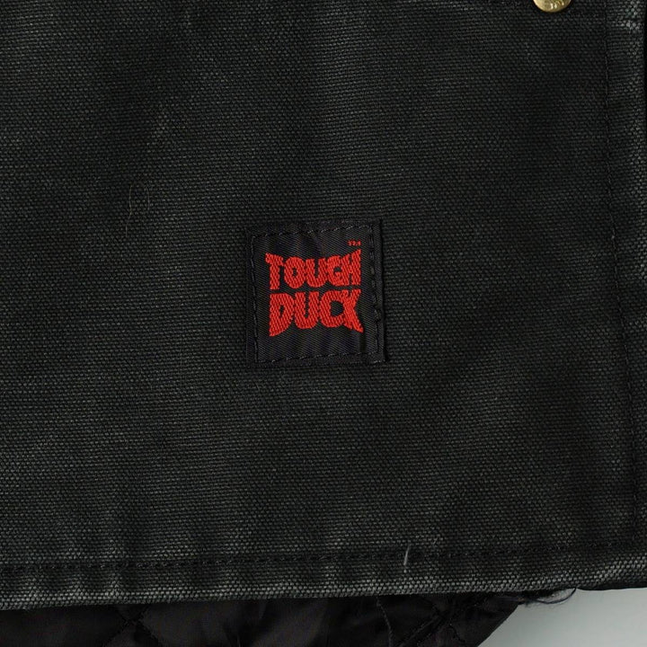 TOUGH DUCK Padded Duck Vest, Men's XL (approx.) cotton Khaki type Vintage Second Hand
