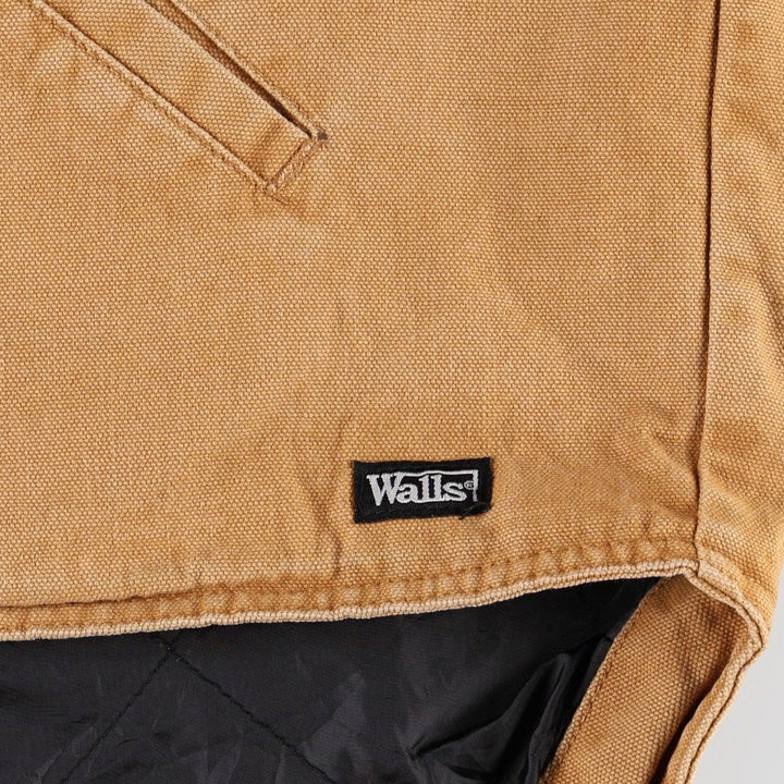 WALLS Padded Duck Vest, Men's Size L (approx.) cotton Camel type Vintage Second Hand