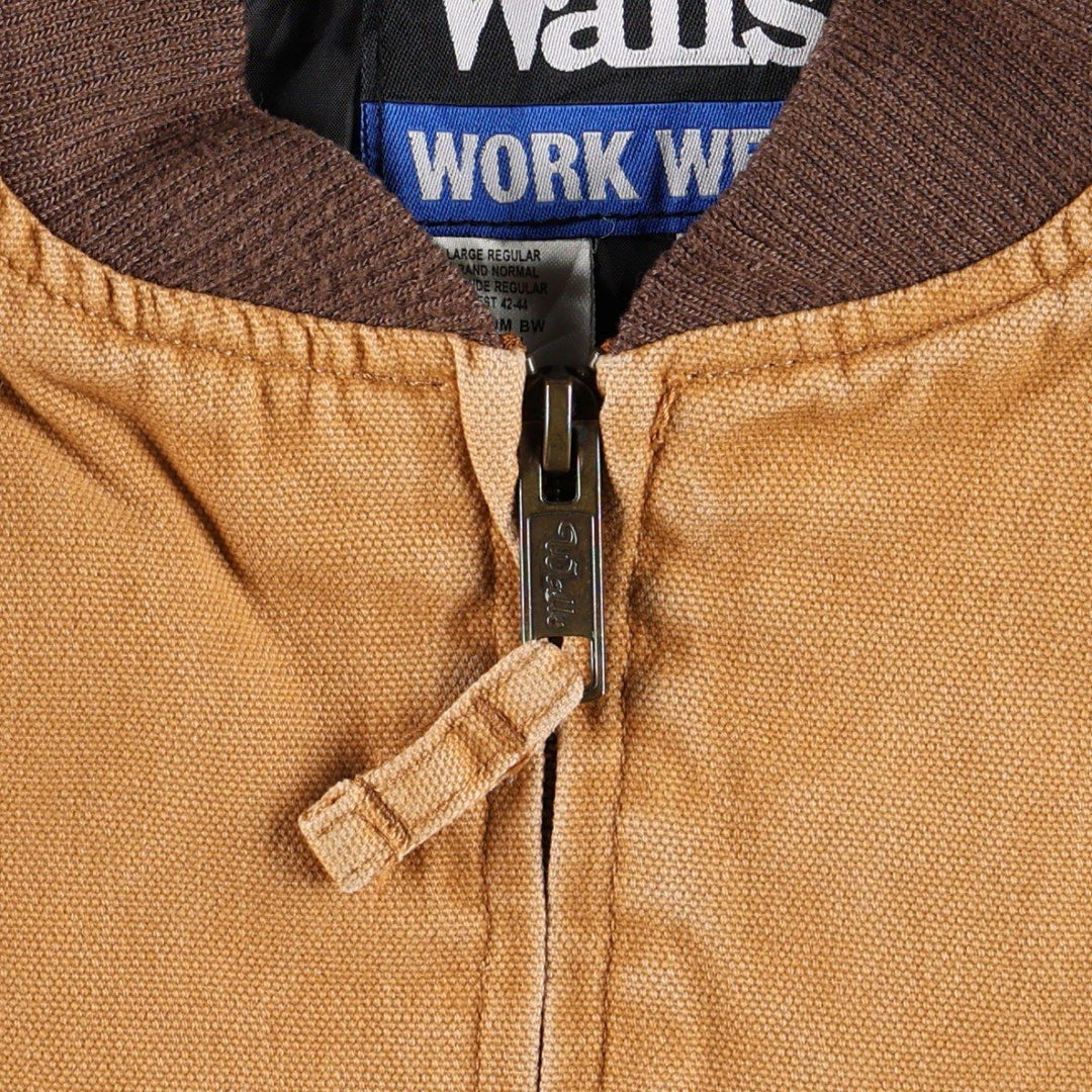 WALLS Padded Duck Vest, Men's Size L (approx.) cotton Camel type Vintage Second Hand