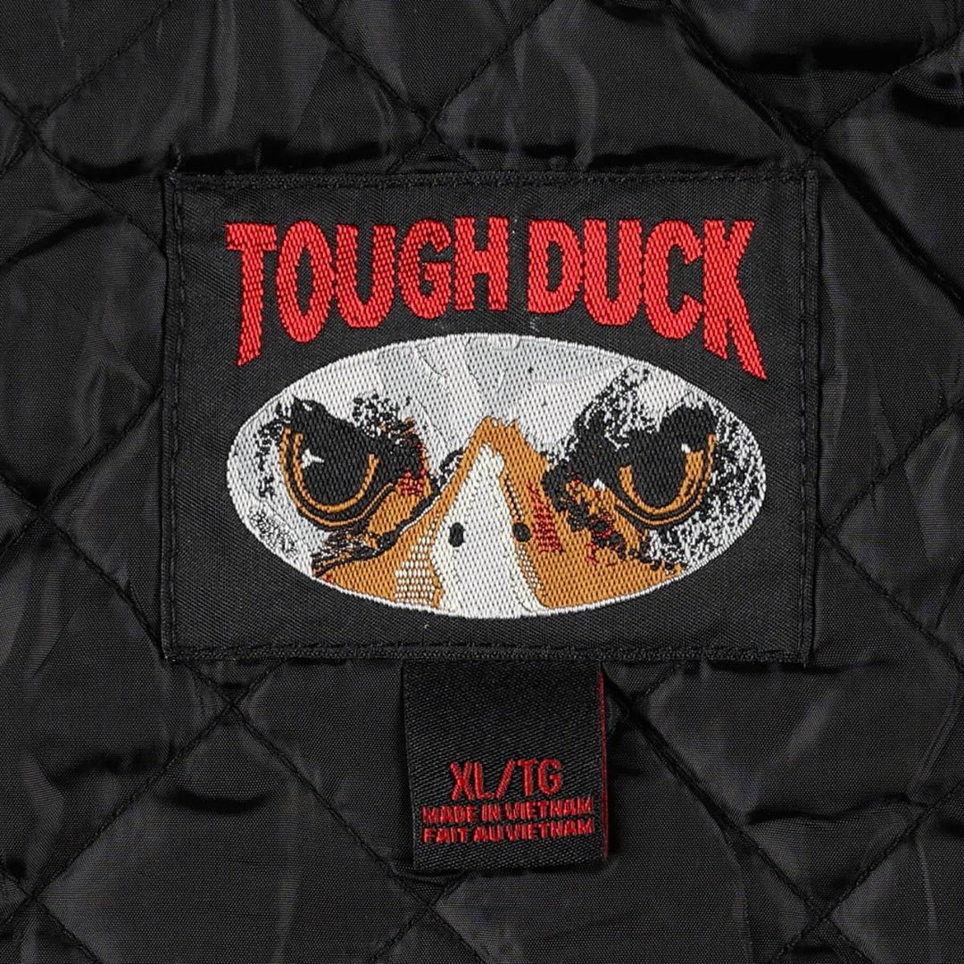 TOUGH DUCK Padded Duck Vest, Men's XL (approx.) cotton navy blue type Vintage Second Hand