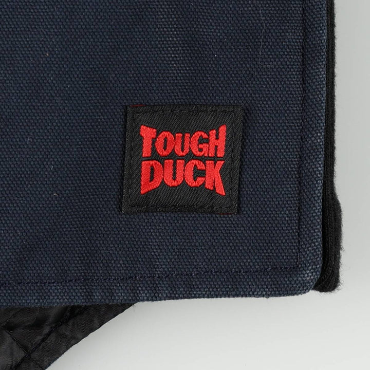 TOUGH DUCK Padded Duck Vest, Men's XL (approx.) cotton navy blue type Vintage Second Hand