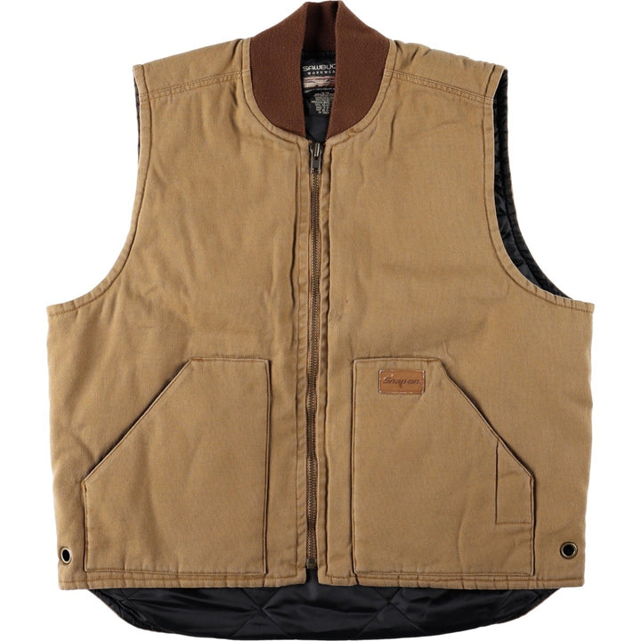 SAWBUCK WORKWEAR Padded Duck Vest, Men's Size M cotton Camel type Vintage Second Hand