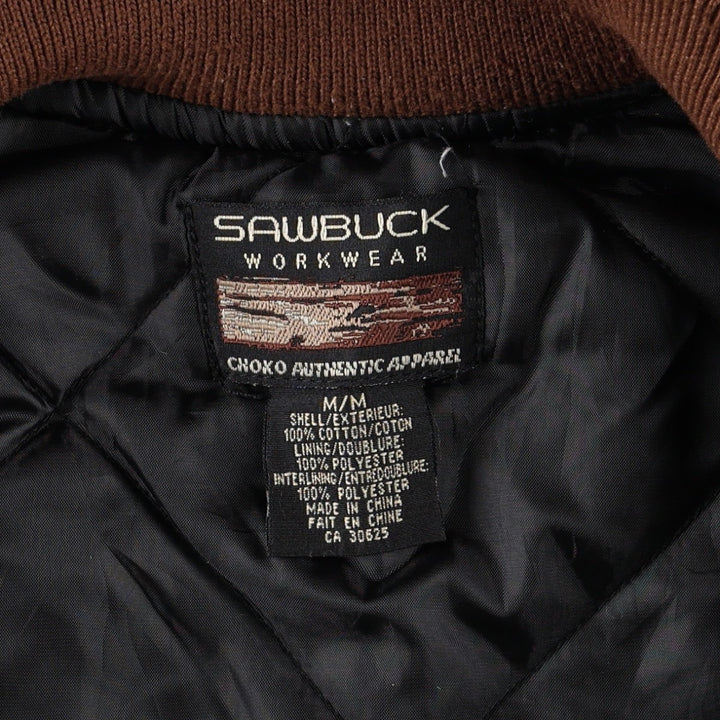 SAWBUCK WORKWEAR Padded Duck Vest, Men's Size M cotton Camel type Vintage Second Hand