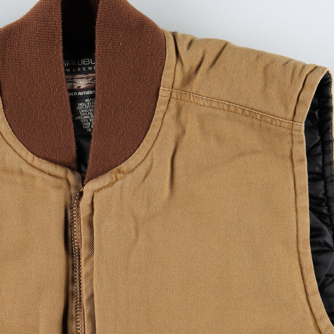 SAWBUCK WORKWEAR Padded Duck Vest, Men's Size M cotton Camel type Vintage Second Hand