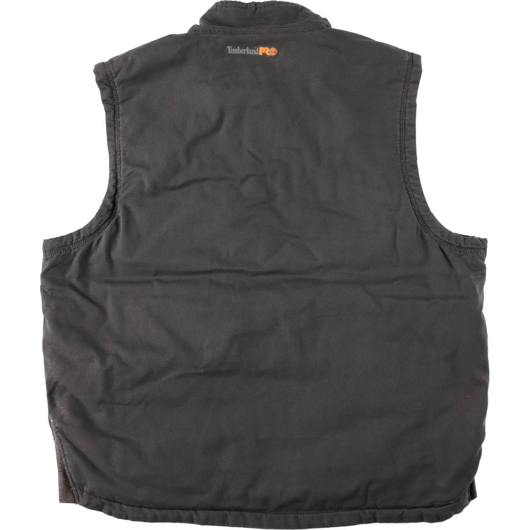 Timberland PRO SERIES RAIN REPEL Insulated Duck Vest, Men's XL (approx.) cotton Charcoal Vintage Second Hand