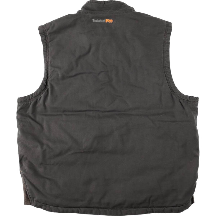 Timberland PRO SERIES RAIN REPEL Insulated Duck Vest, Men's XL (approx.) cotton Charcoal Vintage Second Hand