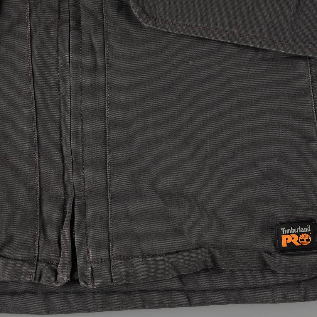 Timberland PRO SERIES RAIN REPEL Insulated Duck Vest, Men's XL (approx.) cotton Charcoal Vintage Second Hand