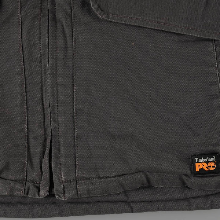 Timberland PRO SERIES RAIN REPEL Insulated Duck Vest, Men's XL (approx.) cotton Charcoal Vintage Second Hand