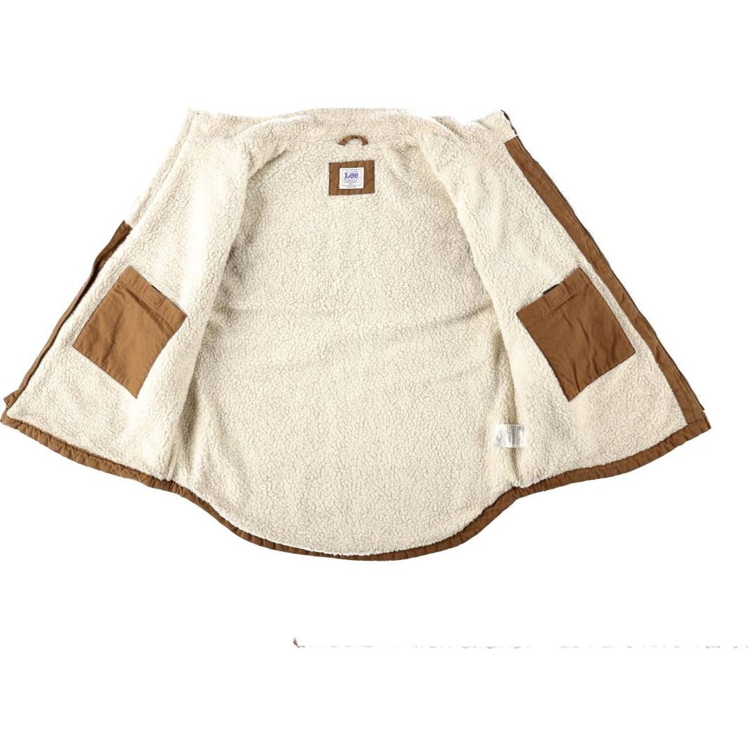 Lee padded duck vest, men's size L (approx.) cotton brown type Vintage Second Hand